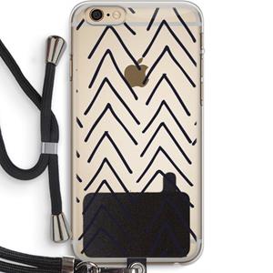 CaseCompany Marrakech Arrows: iPhone 6 PLUS / 6S PLUS Transparant Hoesje met koord