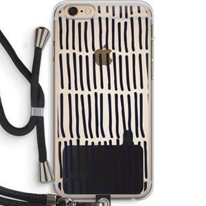CaseCompany Moroccan stripes: iPhone 6 PLUS / 6S PLUS Transparant Hoesje met koord