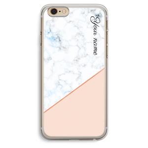 CaseCompany Marmer in stijl: iPhone 6 Plus / 6S Plus Transparant Hoesje