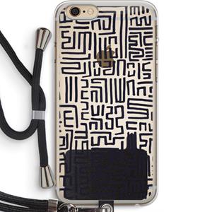 CaseCompany Moroccan Print: iPhone 6 PLUS / 6S PLUS Transparant Hoesje met koord