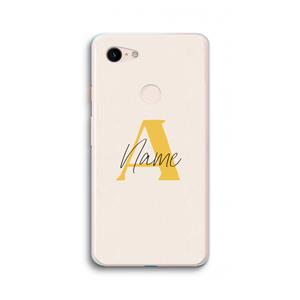CaseCompany Amber Script: Google Pixel 3 XL Transparant Hoesje