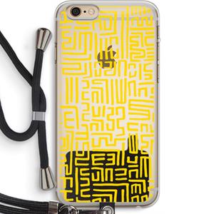 CaseCompany Majorelle Blue Print: iPhone 6 PLUS / 6S PLUS Transparant Hoesje met koord