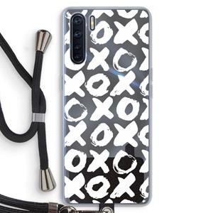CaseCompany XOXO: Oppo A91 Transparant Hoesje met koord