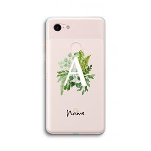 CaseCompany Green Brush: Google Pixel 3 XL Transparant Hoesje