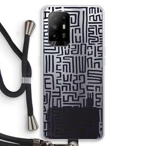 CaseCompany Moroccan Print: Oppo A95 5G Transparant Hoesje met koord