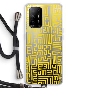 CaseCompany Majorelle Blue Print: Oppo A95 5G Transparant Hoesje met koord