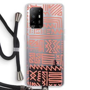 CaseCompany Marrakech Pink: Oppo A95 5G Transparant Hoesje met koord