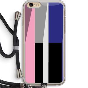 CaseCompany Gestalte 4: iPhone 6 PLUS / 6S PLUS Transparant Hoesje met koord