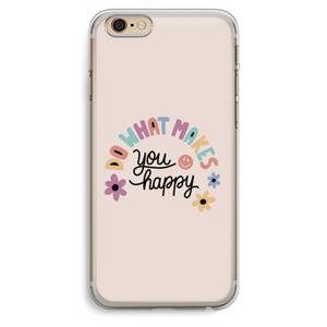 CaseCompany Happy days: iPhone 6 Plus / 6S Plus Transparant Hoesje