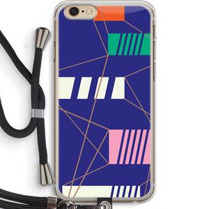 CaseCompany Gestalte 5: iPhone 6 PLUS / 6S PLUS Transparant Hoesje met koord