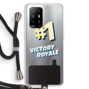 CaseCompany Victory Royale: Oppo A95 5G Transparant Hoesje met koord