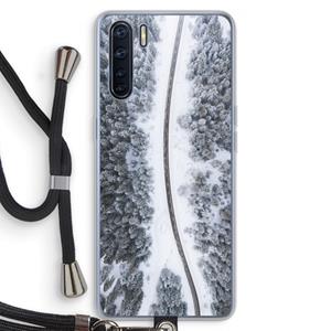 CaseCompany Snøfall: Oppo A91 Transparant Hoesje met koord