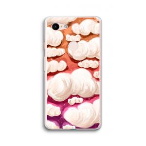 CaseCompany Katoen Wolken: Google Pixel 3 XL Transparant Hoesje