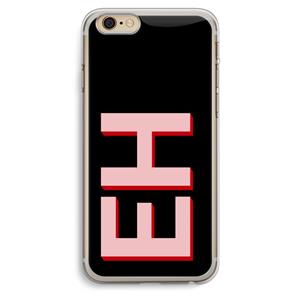 CaseCompany Monogram: iPhone 6 Plus / 6S Plus Transparant Hoesje