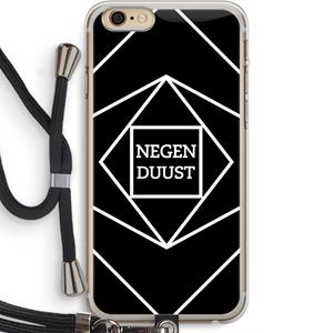 CaseCompany Negenduust geometrisch: iPhone 6 PLUS / 6S PLUS Transparant Hoesje met koord