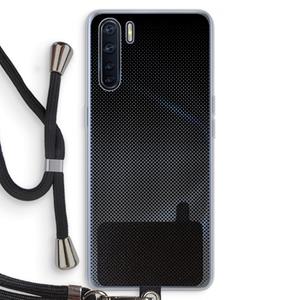 CaseCompany Musketon Halftone: Oppo A91 Transparant Hoesje met koord