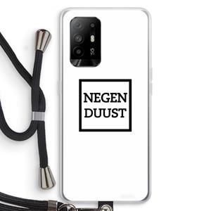 CaseCompany Negenduust vierkant: Oppo A95 5G Transparant Hoesje met koord