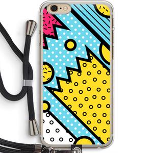 CaseCompany Pop Art #1: iPhone 6 PLUS / 6S PLUS Transparant Hoesje met koord