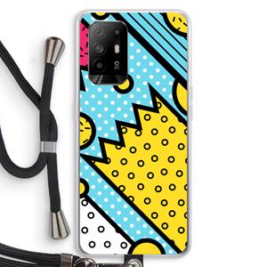 CaseCompany Pop Art #1: Oppo A95 5G Transparant Hoesje met koord