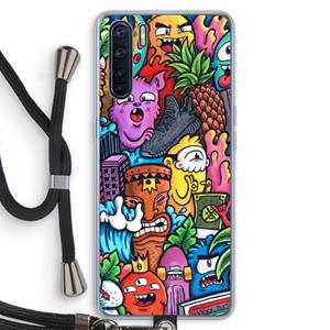 CaseCompany Vexx Mixtape: Oppo A91 Transparant Hoesje met koord