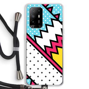 CaseCompany Pop Art #2: Oppo A95 5G Transparant Hoesje met koord