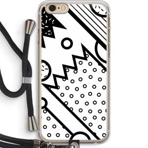 CaseCompany Pop Art #4: iPhone 6 PLUS / 6S PLUS Transparant Hoesje met koord