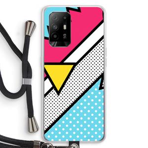 CaseCompany Pop Art #3: Oppo A95 5G Transparant Hoesje met koord