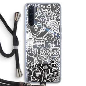 CaseCompany Vexx Mixtape #2: Oppo A91 Transparant Hoesje met koord