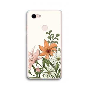 CaseCompany Floral bouquet: Google Pixel 3 XL Transparant Hoesje