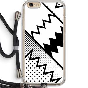 CaseCompany Pop Art #5: iPhone 6 PLUS / 6S PLUS Transparant Hoesje met koord