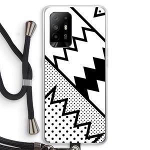 CaseCompany Pop Art #5: Oppo A95 5G Transparant Hoesje met koord