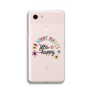 CaseCompany Happy days: Google Pixel 3 XL Transparant Hoesje