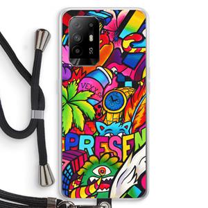 CaseCompany Represent: Oppo A95 5G Transparant Hoesje met koord