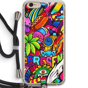 CaseCompany Represent: iPhone 6 PLUS / 6S PLUS Transparant Hoesje met koord