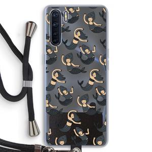 CaseCompany Zeemeermin: Oppo A91 Transparant Hoesje met koord
