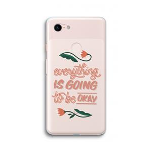 CaseCompany Optimistic flower girl: Google Pixel 3 XL Transparant Hoesje