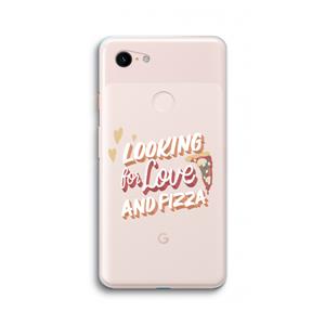 CaseCompany Pizza is the answer: Google Pixel 3 XL Transparant Hoesje