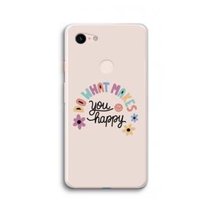CaseCompany Happy days: Google Pixel 3 XL Transparant Hoesje