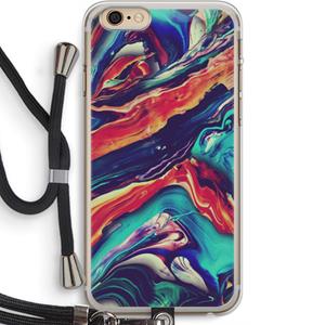 CaseCompany Chameleon Sun: iPhone 6 PLUS / 6S PLUS Transparant Hoesje met koord