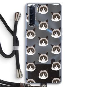 CaseCompany It's a Purrr Case: Oppo A91 Transparant Hoesje met koord
