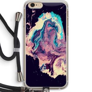 CaseCompany Cosmic Silence: iPhone 6 PLUS / 6S PLUS Transparant Hoesje met koord