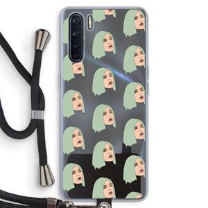 CaseCompany King Kylie: Oppo A91 Transparant Hoesje met koord