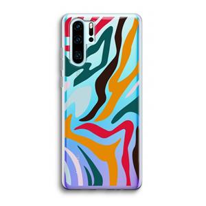 CaseCompany Colored Zebra: Huawei P30 Pro Transparant Hoesje