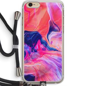 CaseCompany Earth And Ocean: iPhone 6 PLUS / 6S PLUS Transparant Hoesje met koord