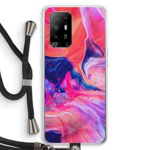 CaseCompany Earth And Ocean: Oppo A95 5G Transparant Hoesje met koord