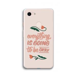 CaseCompany Optimistic flower girl: Google Pixel 3 XL Transparant Hoesje