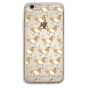 CaseCompany Doggy: iPhone 6 Plus / 6S Plus Transparant Hoesje