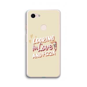 CaseCompany Pizza is the answer: Google Pixel 3 XL Transparant Hoesje