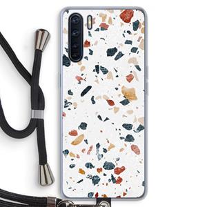 CaseCompany Terrazzo N°4: Oppo A91 Transparant Hoesje met koord