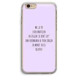 CaseCompany Relatief: iPhone 6 Plus / 6S Plus Transparant Hoesje